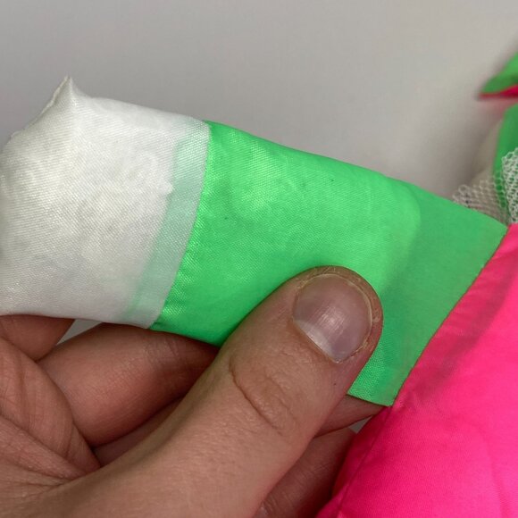 Vintage Rubber Faced Clown Plush Doll Toy Unbranded Red Green White 14" - Picture 7 of 14